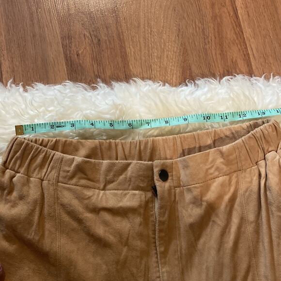 Tannery West Tan Vintage Jogger Style Buttery Leather Pants Sz 32 Elastic Lined - Picture 8 of 12